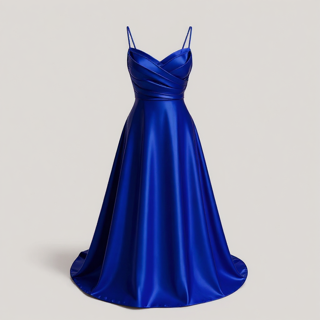 Dress : Jurk Dames Smaragdgroen - Elegante Lange met V-hals in Koninklijk Blauw van Pantino