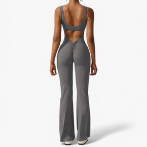 One-Pieces : Elegante zwarte jumpsuit met diepe V-hals voor dames in van Pantino