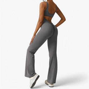 One-Pieces : Elegante zwarte jumpsuit met diepe V-hals voor dames in van Pantino