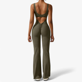 One-Pieces : Elegante zwarte jumpsuit met diepe V-hals voor dames in van Pantino