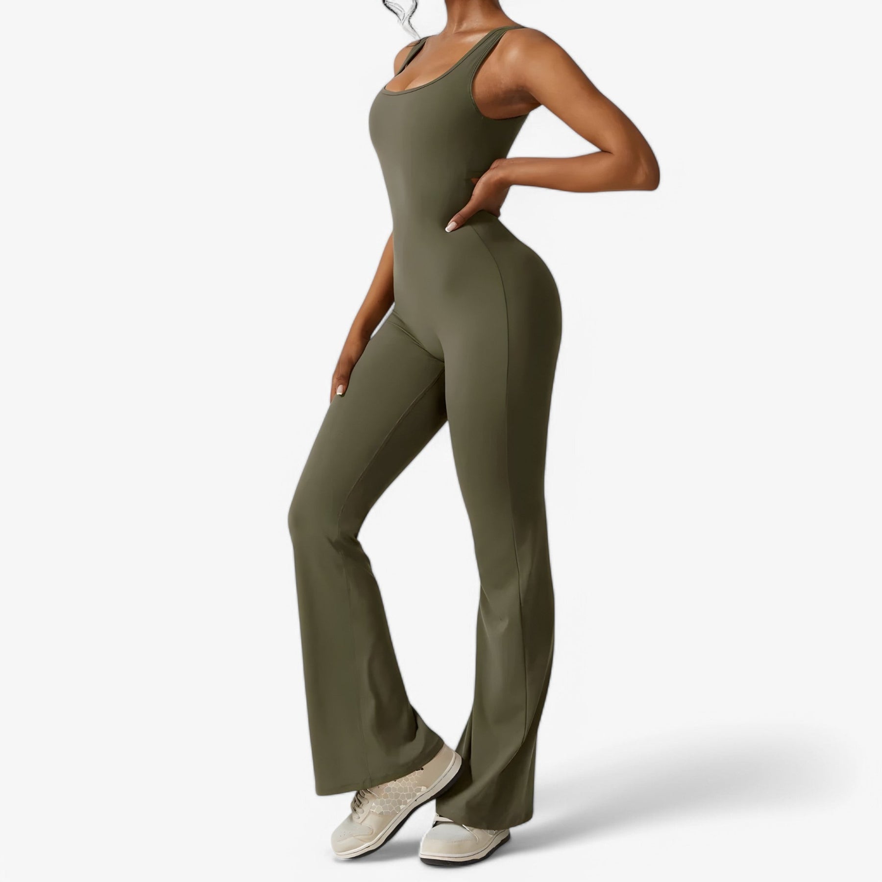 One-Pieces : Elegante zwarte jumpsuit met diepe V-hals voor dames in van Pantino