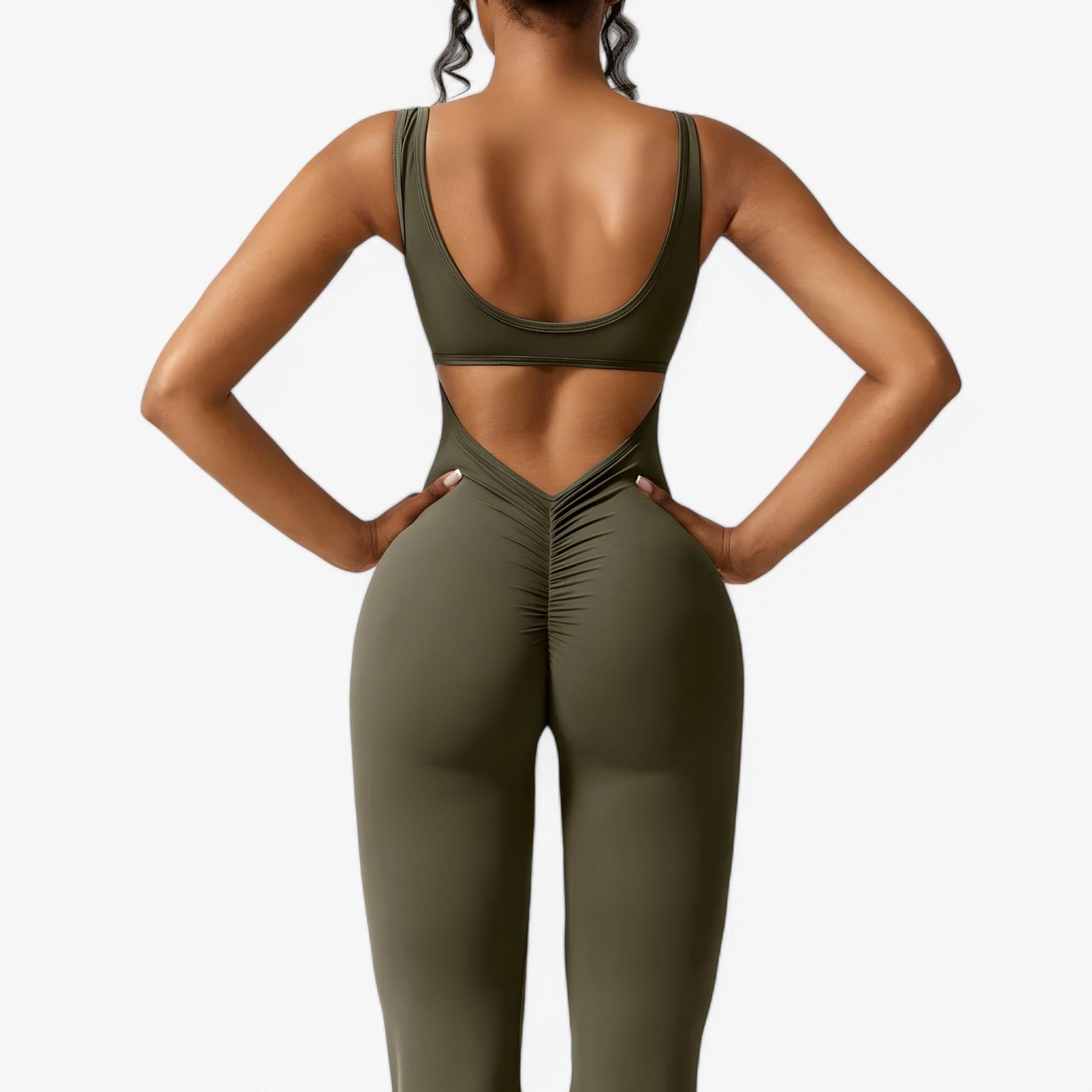 One-Pieces : Elegante zwarte jumpsuit met diepe V-hals voor dames in van Pantino
