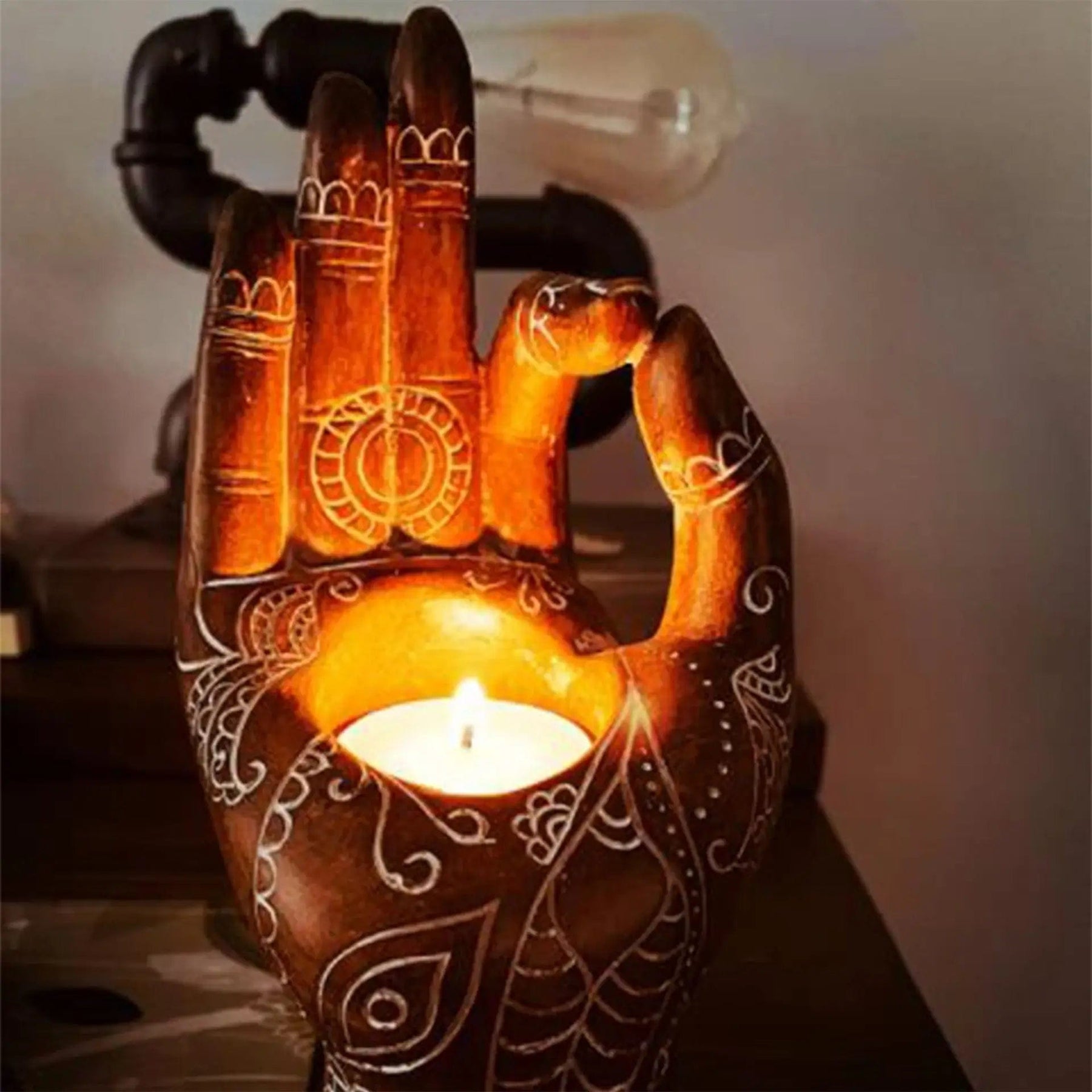 home & garden : Boeddha Hand Kaarsenhouder in van Pantino