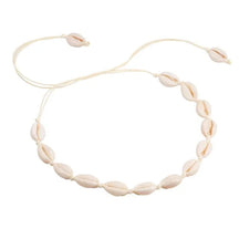 Necklace : Schelpen Ketting Wit - Boheemse Conch Seashell Zomer - Schelp in Wit van Pantino