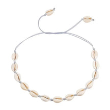 Necklace : Schelpen Ketting Wit - Boheemse Conch Seashell Zomer - Schelp in Zilver van Pantino