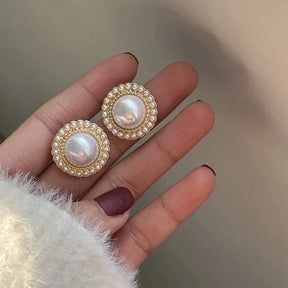 Earrings : Bohemian Parel Oorbellen - Grote Elegante Druppel - Parel in van Pantino