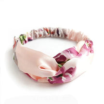 Headband : Hoofdband Lichtblauw - Bohemian Print Vintage Bandana - Katoen in Lichtroze van Pantino