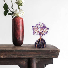 home & garden : Feng Shui Bonsai Ornamenten Heren Amethist - Rozenkwarts in van Pantino