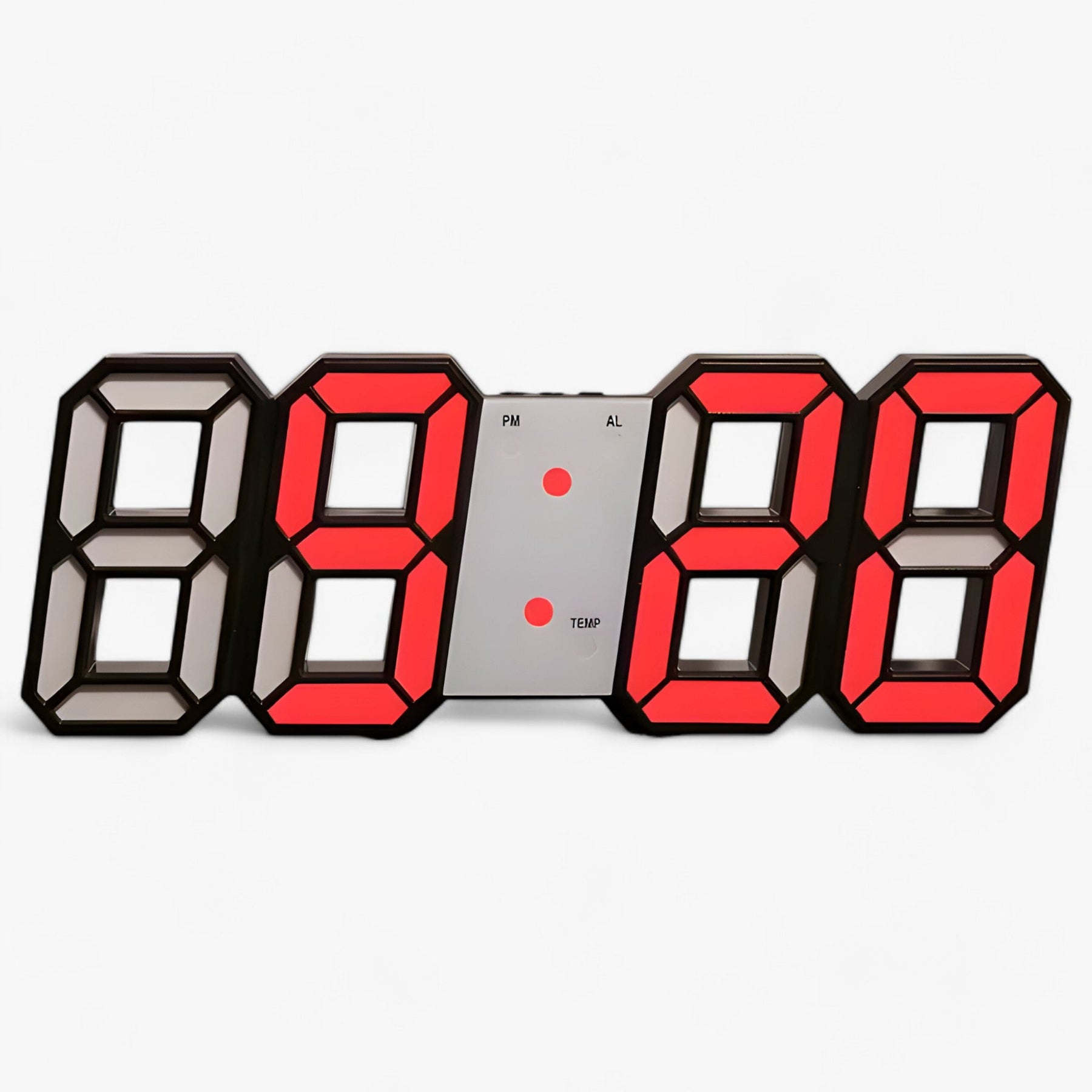other : NordiClock - Wecker en Digitale Klok - Multifunctionele Elektronische Weergave in Zwart en rood van Pantino