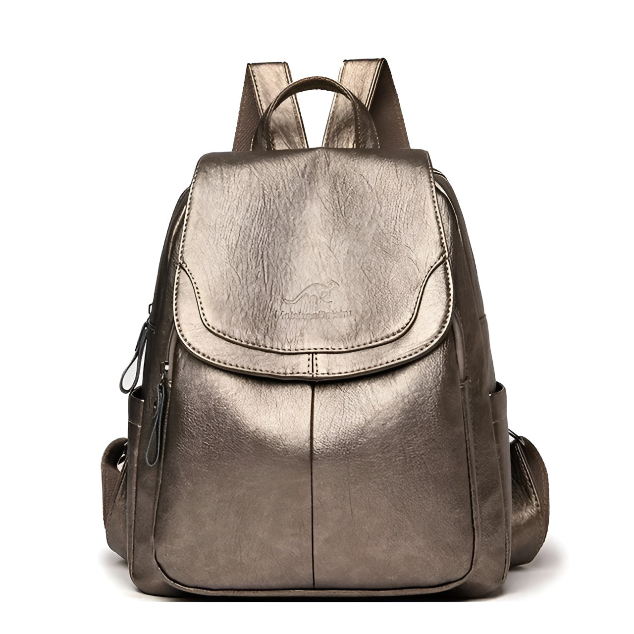 bags : Vintage Boekentas Dames - Retro Leren Schooltas Design - PU-Leer in Brons van Pantino