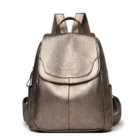 bags : Vintage Boekentas Dames - Retro Leren Schooltas Design - PU-Leer in Brons van Pantino