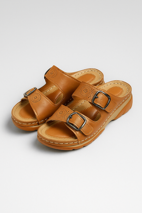 Sandals : Lichtgewicht ademende comfort zomer orthopedische sandalen voor heren voor diabetici en gevoelige voeten in Marron van Pantino
