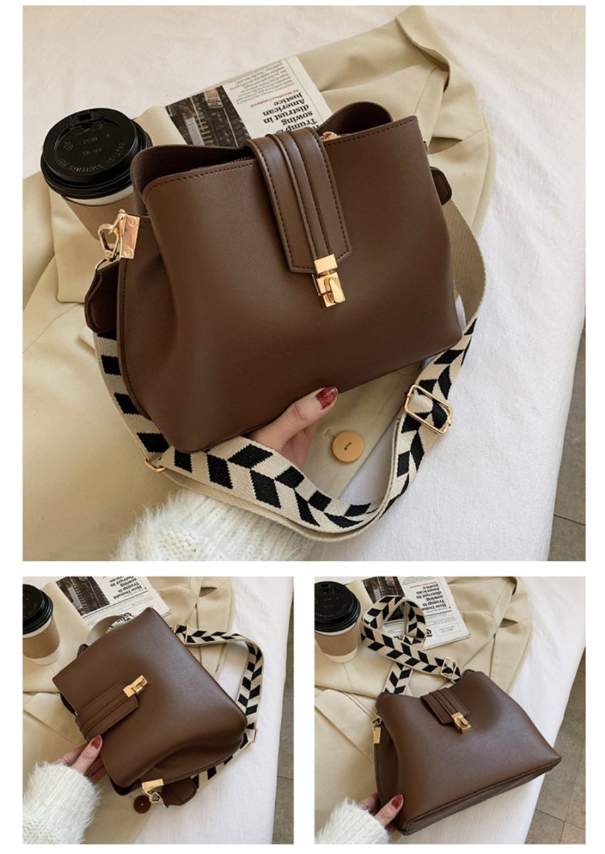 bags : Crossbody Tas Dames Zwart - Ruim 27cm Kunstleer Design - Kunstleer in van Pantino