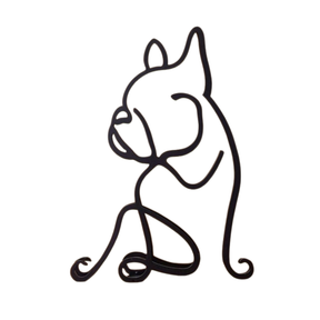 home & garden : Bull Terrier beeldje wit - Modern abstract hondenbeeldje van Hiet, 20cm, voor hondenliefhebbers in Bull Dog van Pantino