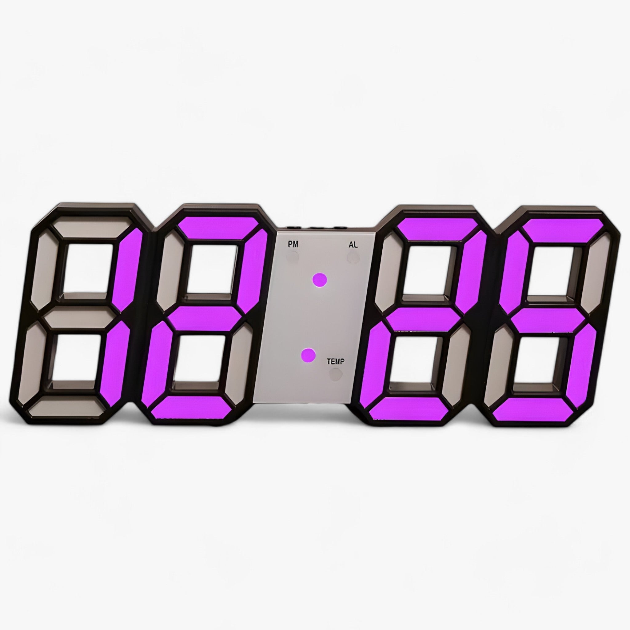 other : NordiClock - Wecker en Digitale Klok - Multifunctionele Elektronische Weergave in Zwart en paars van Pantino