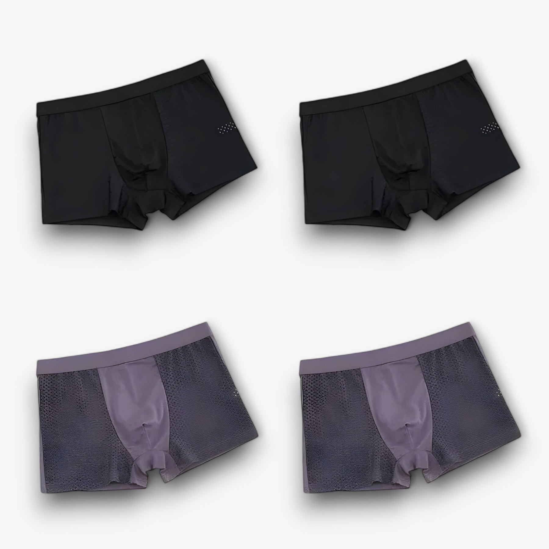 Men's Boxer Briefs : Broek Heren Zwart - Klassieke Boxerbroek - Herenboxerstijl voor een Moeiteloze Aantrekkingskracht (4+4 Gratis) in 2 zwart 2 grijs van Pantino