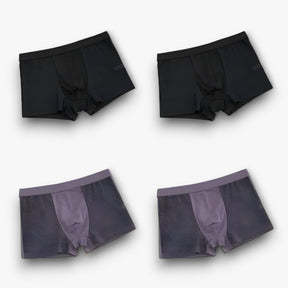 Men's Boxer Briefs : Broek Heren Zwart - Klassieke Boxerbroek - Herenboxerstijl voor een Moeiteloze Aantrekkingskracht (4+4 Gratis) in 2 zwart 2 grijs van Pantino