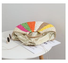 bags : Strandtas Beige - Strandvakantie Regenboog in van Pantino