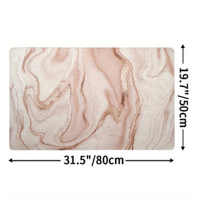 home & garden : Antislipmat Marmerpatroon - Marble - Donkergrijs in Marble-Roze 50*80 cm van Pantino