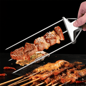 outdoor equipment : 3-Weg Grillspiezen BBQ - Rvs Duurzaam Buiten Grillen - Rvs in van Pantino