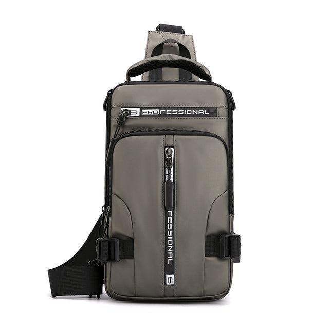 bags : Compacte Rugtas Heren Nylon - Khaki in Khaki 18cmx10cmx30cm van Pantino