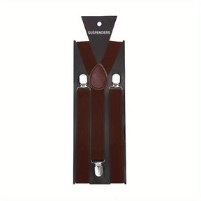 Suspenders : Heren Bretels met 3 Stevige Clips voor Broeken en Pantalons - Zwart in Koffie van Pantino