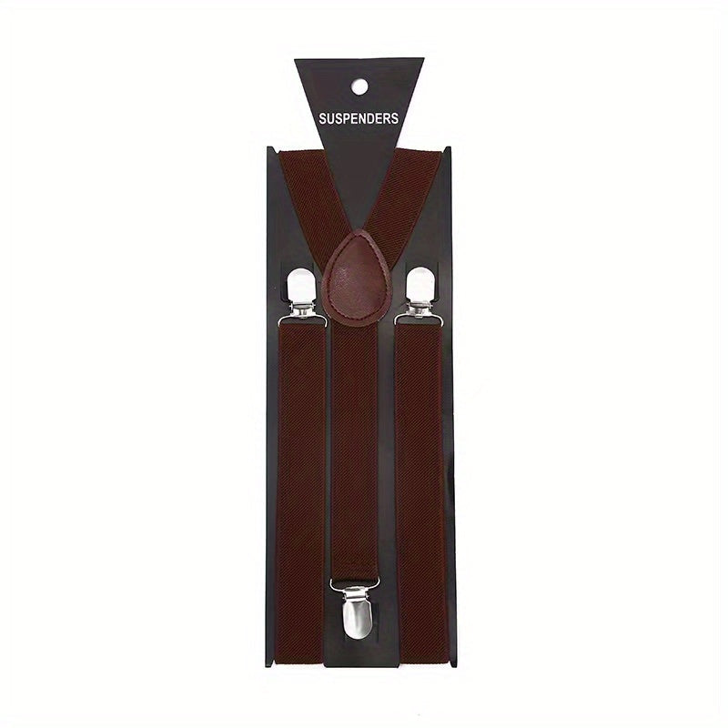 Suspenders : Heren Bretels met 3 Stevige Clips voor Broeken en Pantalons - Zwart in Koffie van Pantino