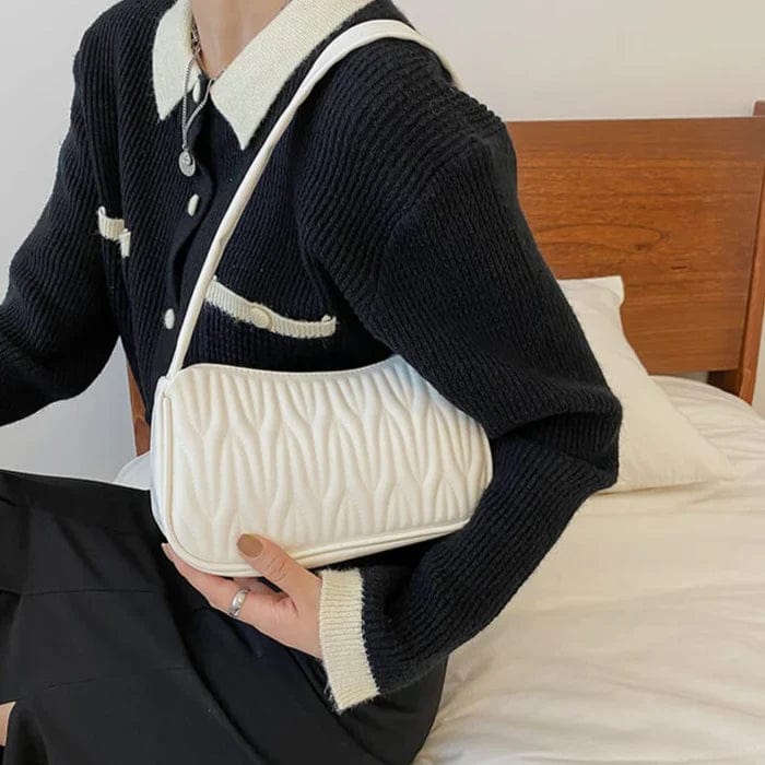 bags : Cady Handbag coffee - Tas in white van Pantino