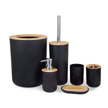 home & garden : Bold Badkamer Accessoires Set - Stijlvolle Items in Jouw Badkamer - Grijs in Zwart van Pantino
