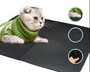 pets : Kattenbak Mat - Hygiënisch Innovatief Kattengrind Opvang - Siliconen in van Pantino