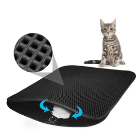pets : Kattenbak Mat - Hygiënisch Innovatief Kattengrind Opvang - Siliconen in van Pantino