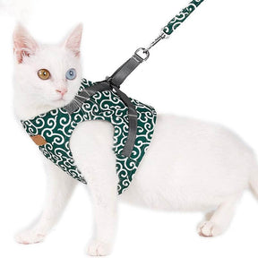 pets : Kattenvest Harnas Set Blauw - Comfortabel & Verstelbaar voor Kleine tot Middelgrote Katten in van Pantino
