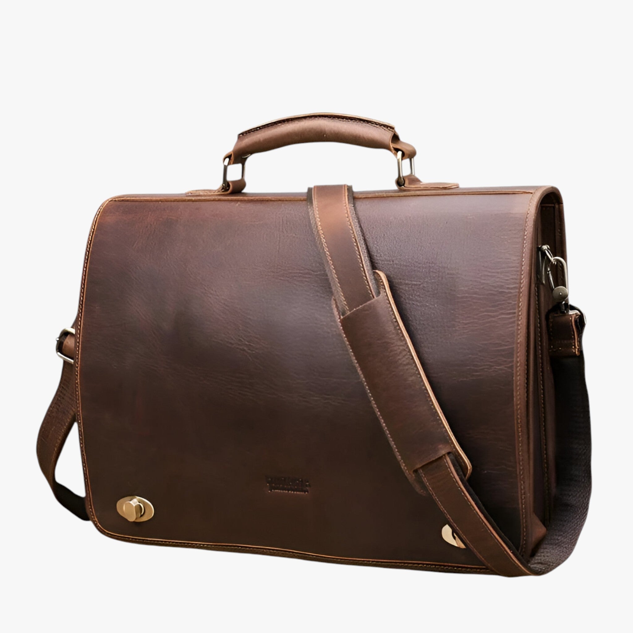 bags : Elegante Lederen Herenaktentas Leer - Bruin in van Pantino