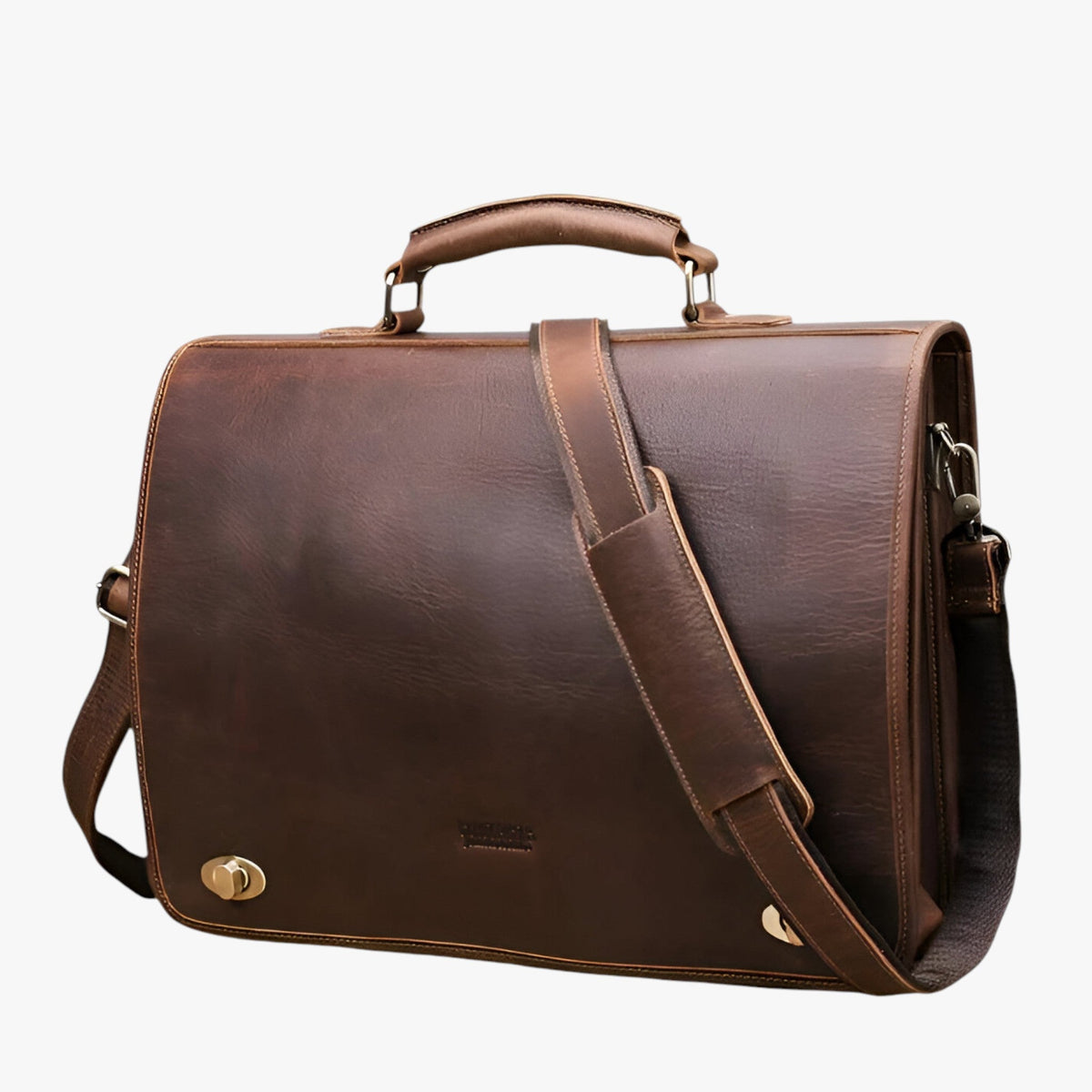 bags : Elegante Lederen Herenaktentas Leer - Bruin in van Pantino