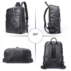 bags : Rugzak Zwart - Executive Craft Lederen in van Pantino