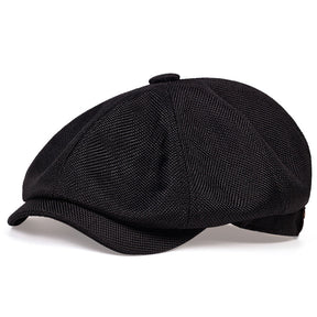 Newsboy Cap : Pet Dames Zwart - Krantenjongenspetten van Polyester Volwassen Geweven voor Mannen en in Zwart van Pantino