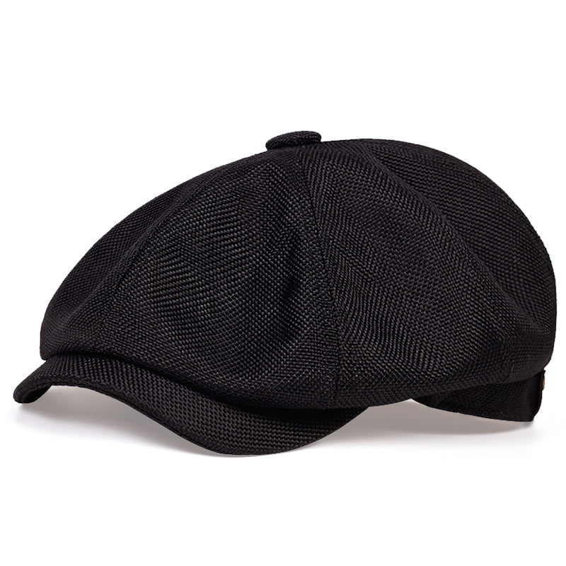Newsboy Cap : Pet Dames Zwart - Krantenjongenspetten van Polyester Volwassen Geweven voor Mannen en in Zwart van Pantino