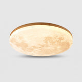 Moderne Maan Plafondlamp – 3D Maandesign met Houten Kader