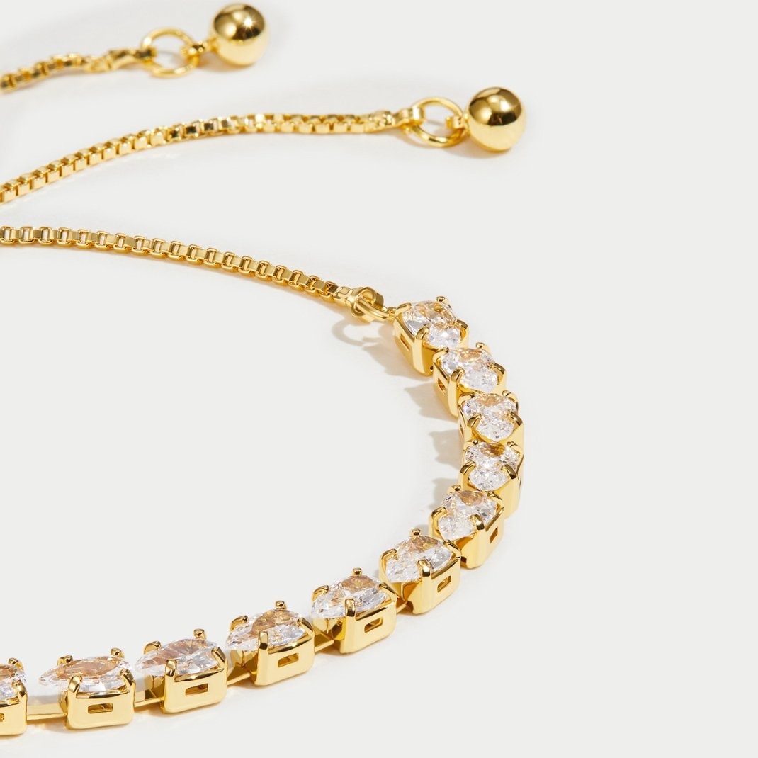 Bracelet : Armband Goud - Sara Crystal in van Pantino