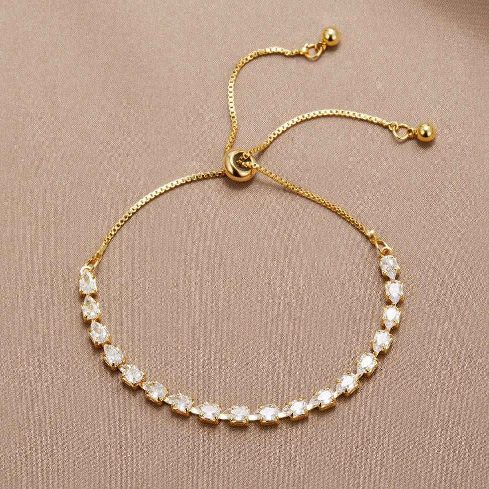 Bracelet : Armband Goud - Sara Crystal in van Pantino
