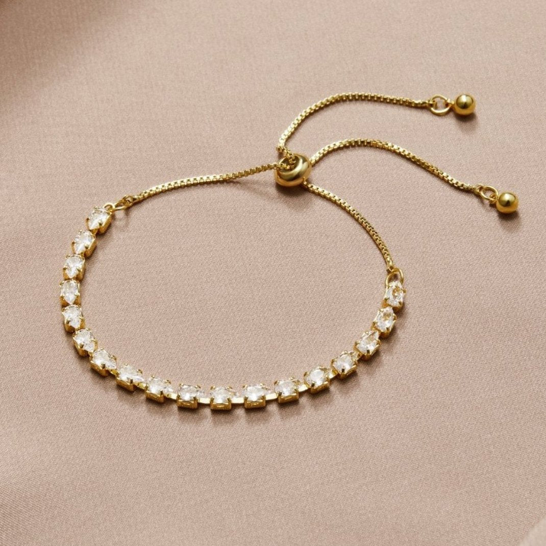 Bracelet : Armband Goud - Sara Crystal in van Pantino