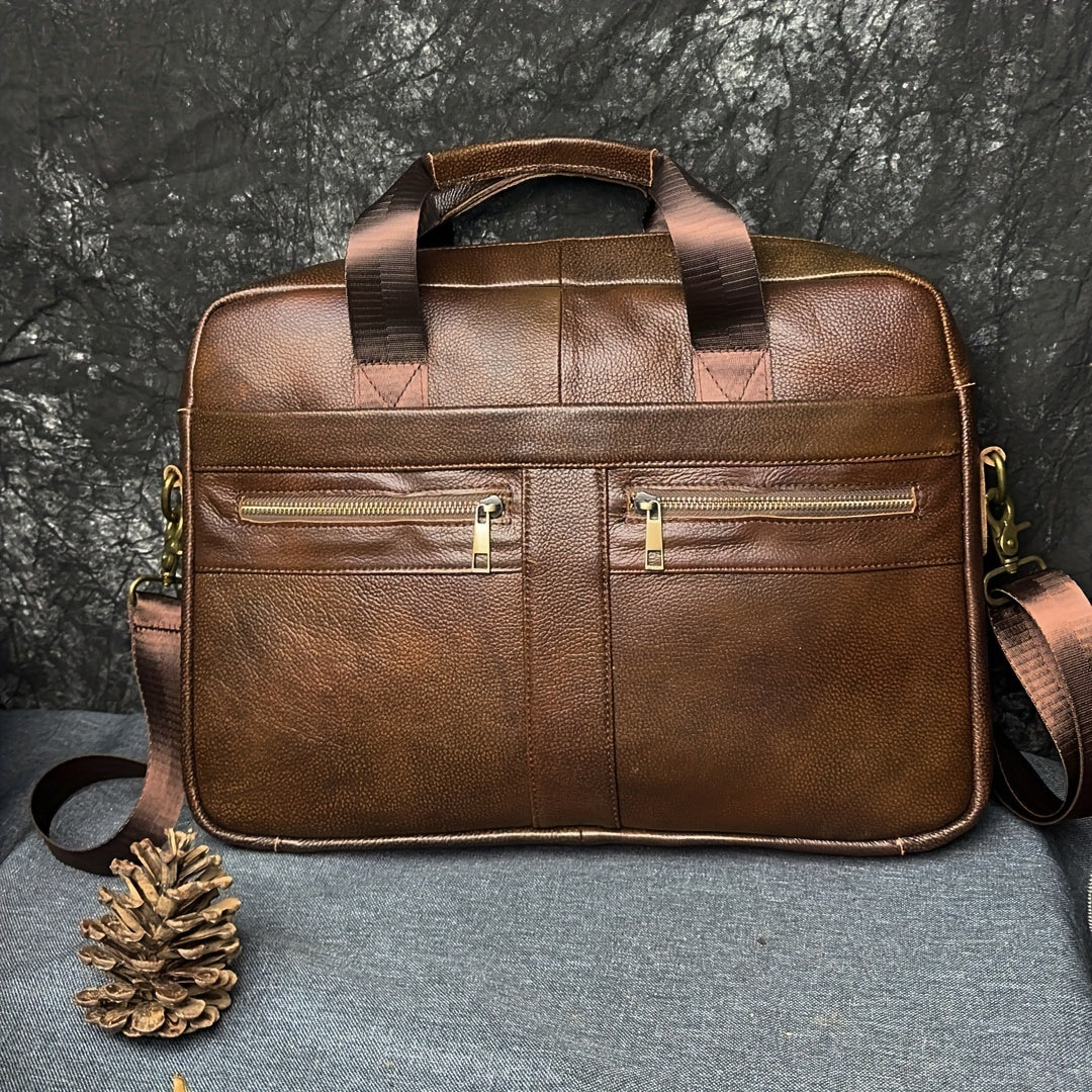 bags : Crossbody Tas Heren een Soort Bruin - Echt Lederen Herentas Toplaag Koeienhuid Lederen Schoudertas in van Pantino