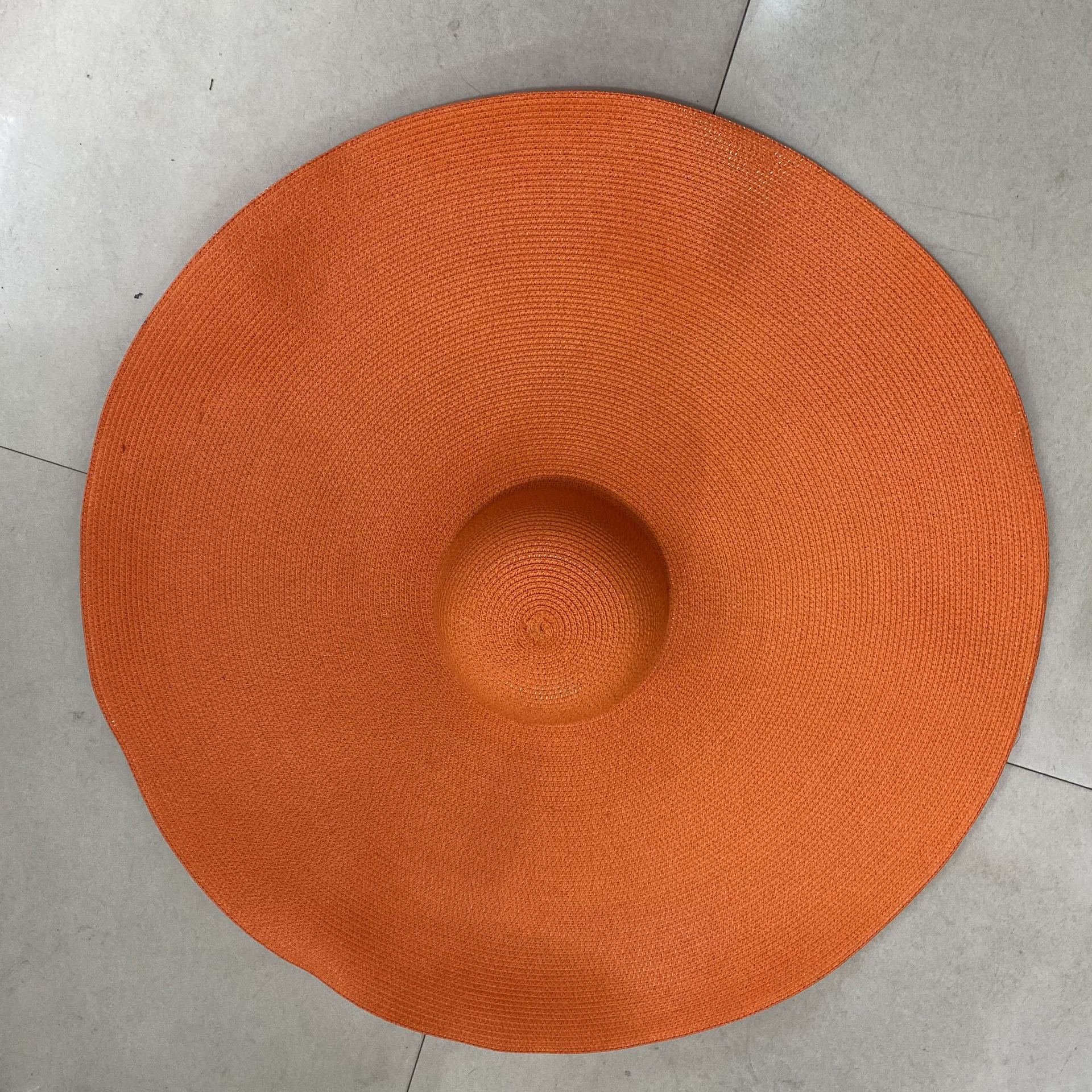 Sun Hat : Gele Dames Stro Zonnehoed met Brede Rand - Stijlvol & Beschermend voor Zomer & Strand in Oranje One size van Pantino