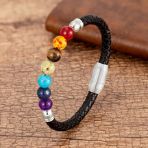 Bracelet : Chakra Armband Goud - Energie Balans Spiritueel - Kristal in Enkel Zilver van Pantino