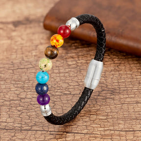 Bracelet : Chakra Armband Goud - Energie Balans Spiritueel - Kristal in Enkel Zilver van Pantino