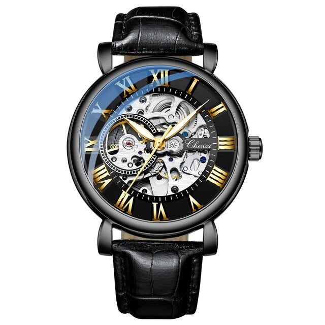 watches : Cheno Horloge Heren - Horloge - Gouden Zwart in Zwart van Pantino
