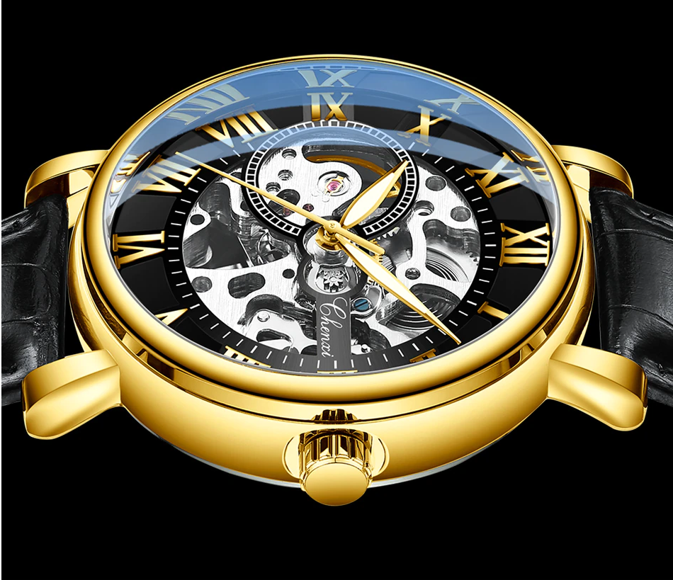 watches : Cheno Horloge Heren - Horloge - Gouden Zwart in van Pantino