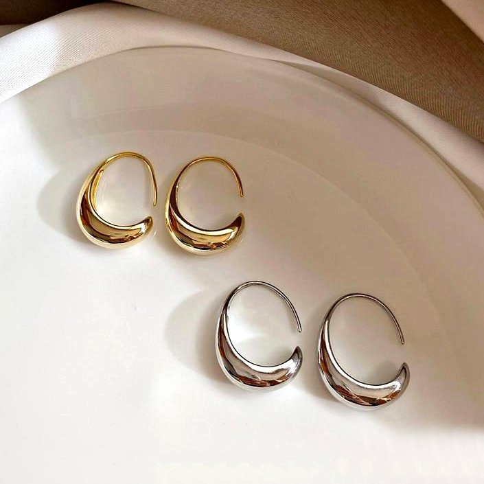 Earrings : Oorbellen Roze - Drop Hoop 2cm in van Pantino