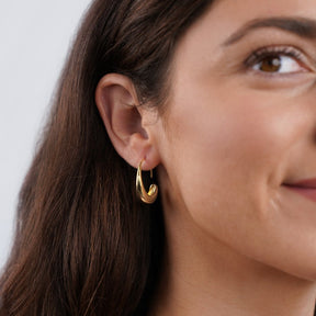 Earrings : Oorbellen Roze - Drop Hoop 2cm in van Pantino