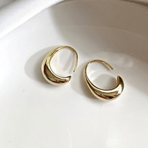 Earrings : Oorbellen Roze - Drop Hoop 2cm in Goud van Pantino